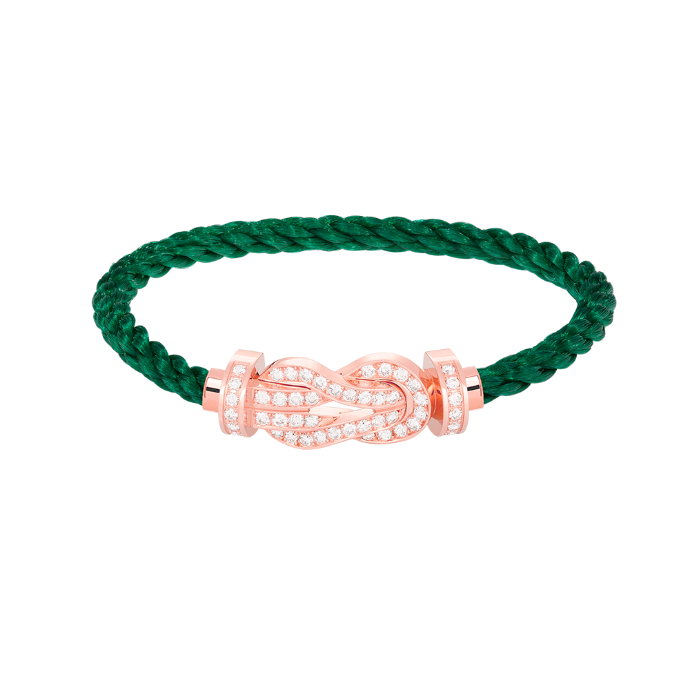 [baslovejewels]チャンス ラージ 8 フィギュア バックル フル ダイヤモンド ブレスレット ローズゴールド