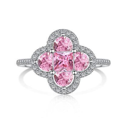 [baslovejewels]Luxuriöser Eternity-Bankettring in Blumenform