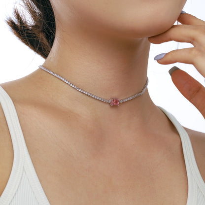 [baslovejewels]2,0 Karat verzierte Halskette im Smaragdschliff