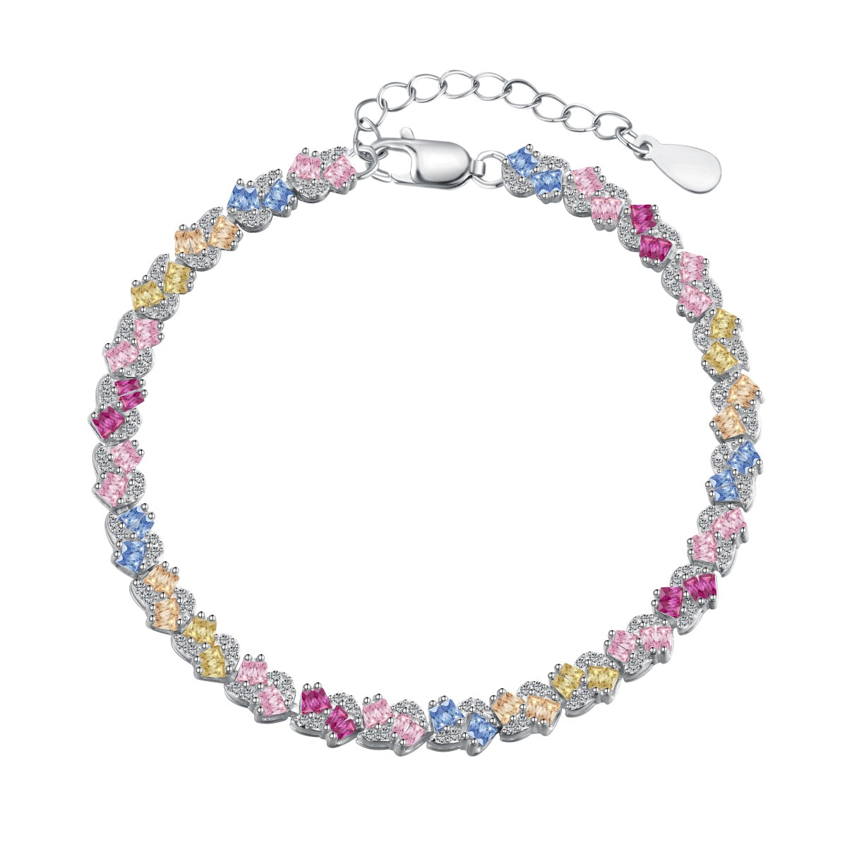 [baslovejewels]華やかなカラフルな花の形のパーティーブレスレット