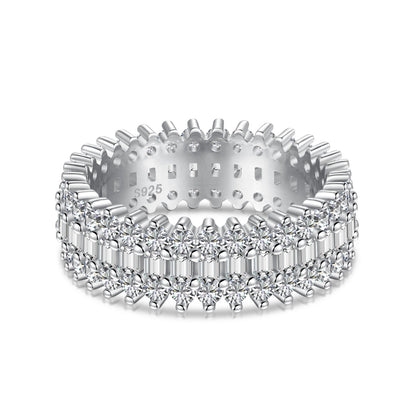 [baslovejewels]華やかなカラフルなラディアントカットのデイリーリング