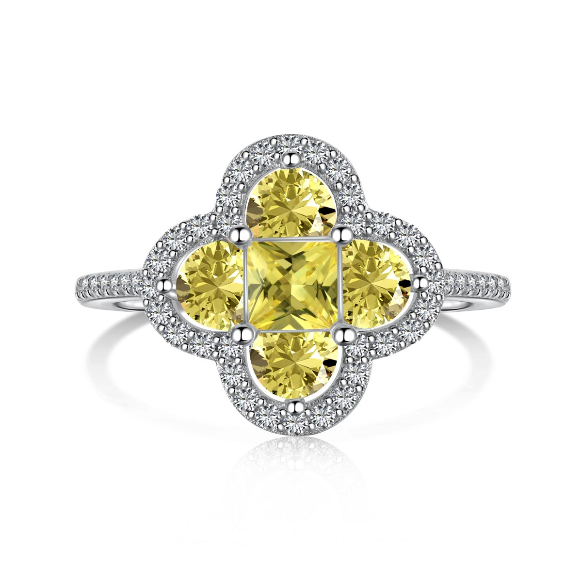[baslovejewels]Luxuriöser Eternity-Bankettring in Blumenform