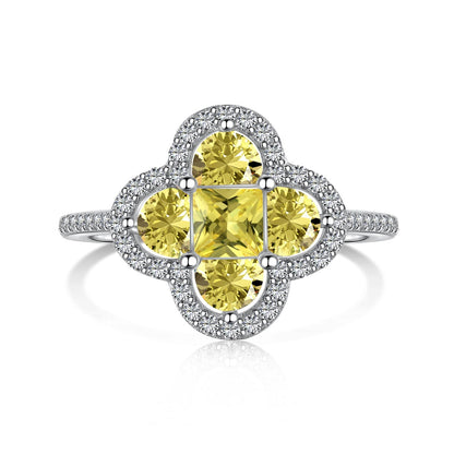 [baslovejewels]Luxuriöser Eternity-Bankettring in Blumenform