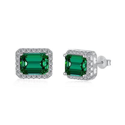 [baslovejewels]豪華で上品なエメラルドカットのバンケットイヤリング