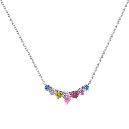 [baslovejewels]Zierliche bunte Herzkette