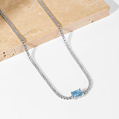 [baslovejewels]2,0 Karat verzierte Halskette im Smaragdschliff