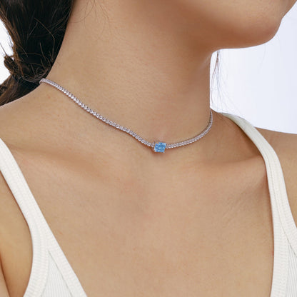 [baslovejewels]2,0 Karat verzierte Halskette im Smaragdschliff