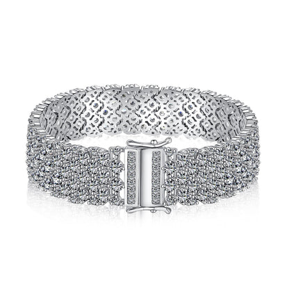 [baslovejewels]Verziertes, elegantes Party-Armband im Rundschliff