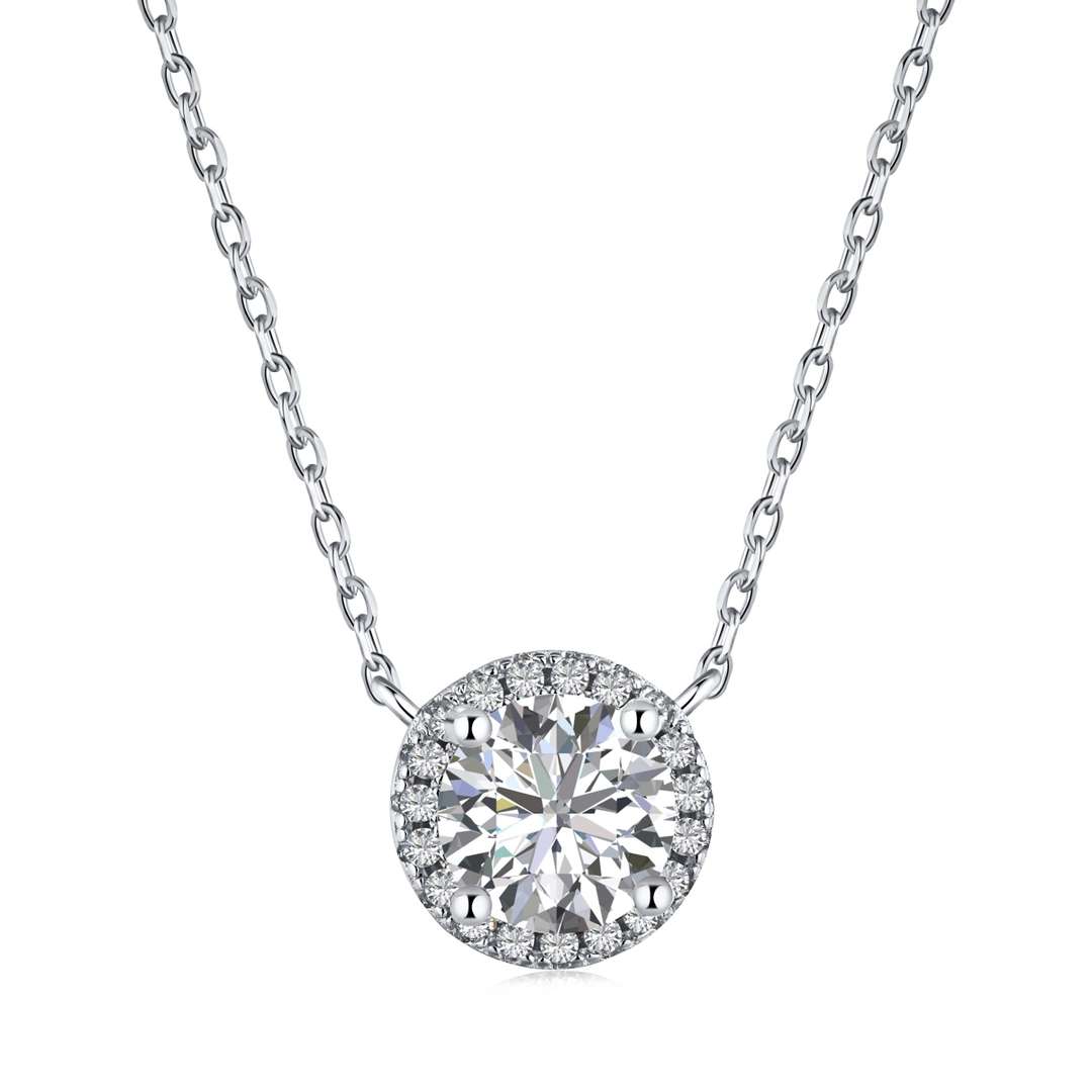 [baslovejewels]Luxuriöse Halskette mit Rundschliff