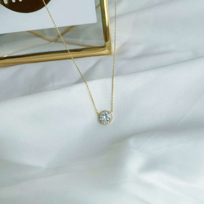[baslovejewels]Luxuriöse Halskette mit Rundschliff