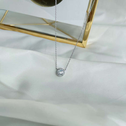[baslovejewels]Luxuriöse Halskette mit Rundschliff