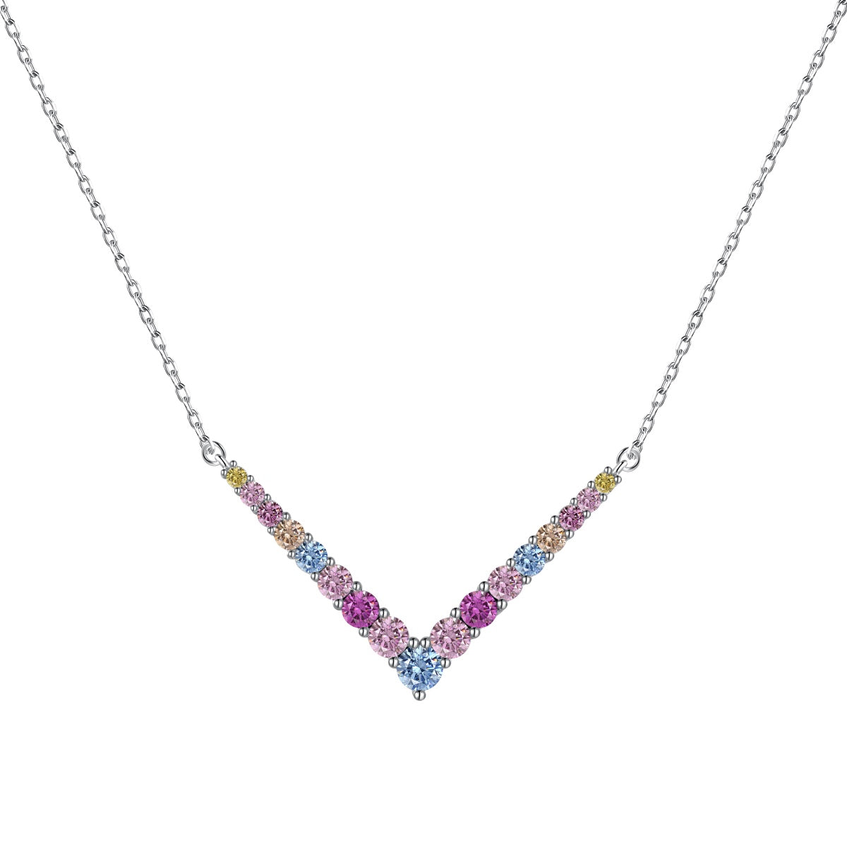 [baslovejewels]Verzierte Halskette mit Rundschliff