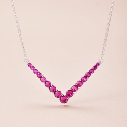 [baslovejewels]Verzierte Halskette mit Rundschliff