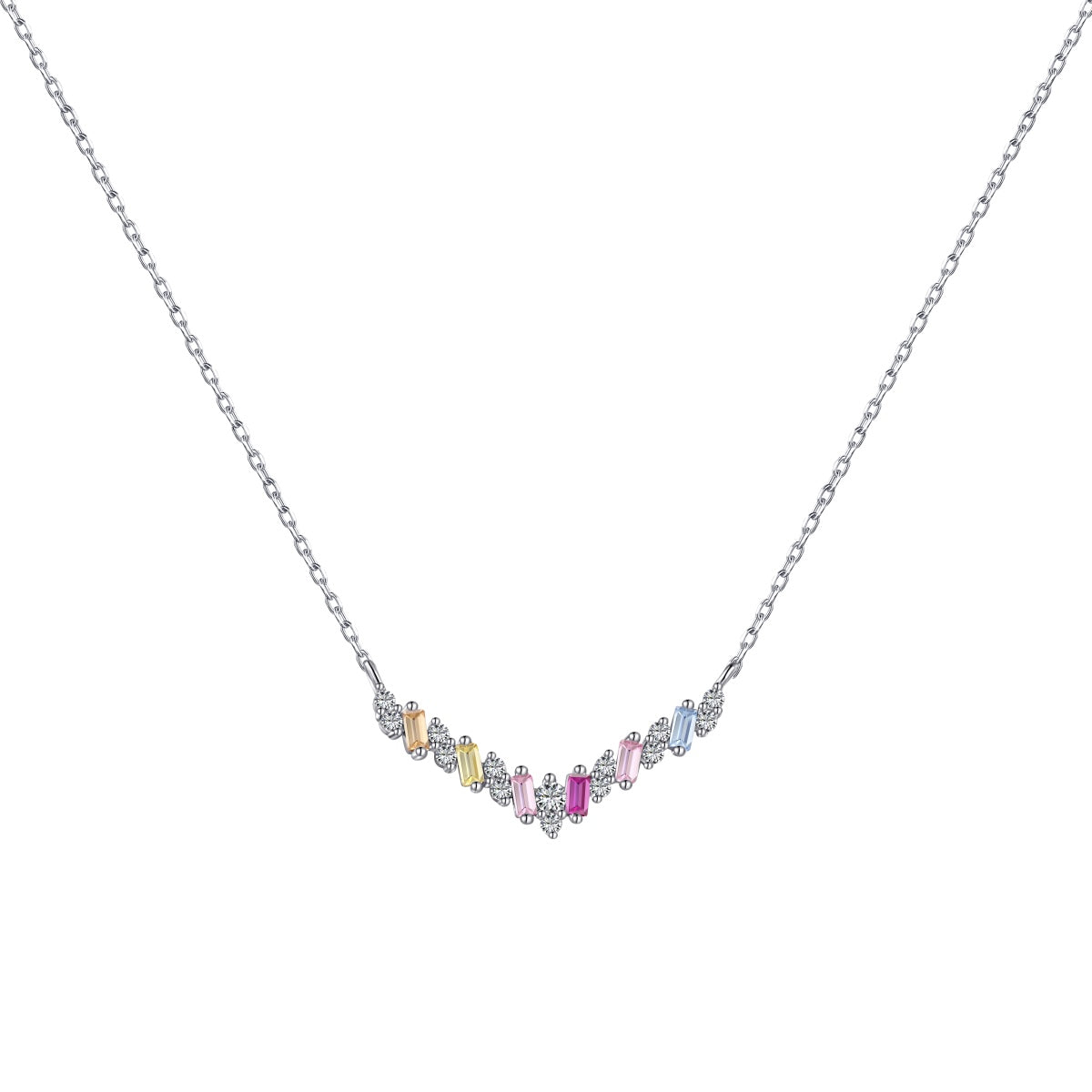 [baslovejewels]Schillernde Regenbogen-Halskette