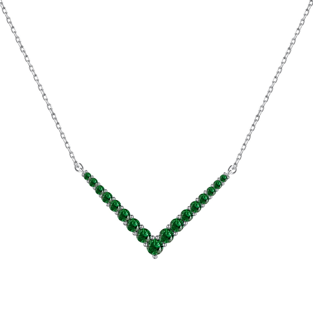 [baslovejewels]Verzierte Halskette mit Rundschliff