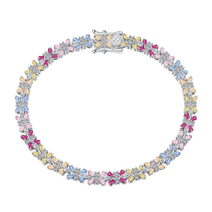 [baslovejewels] Strahlend buntes Party-Armband im Smaragdschliff