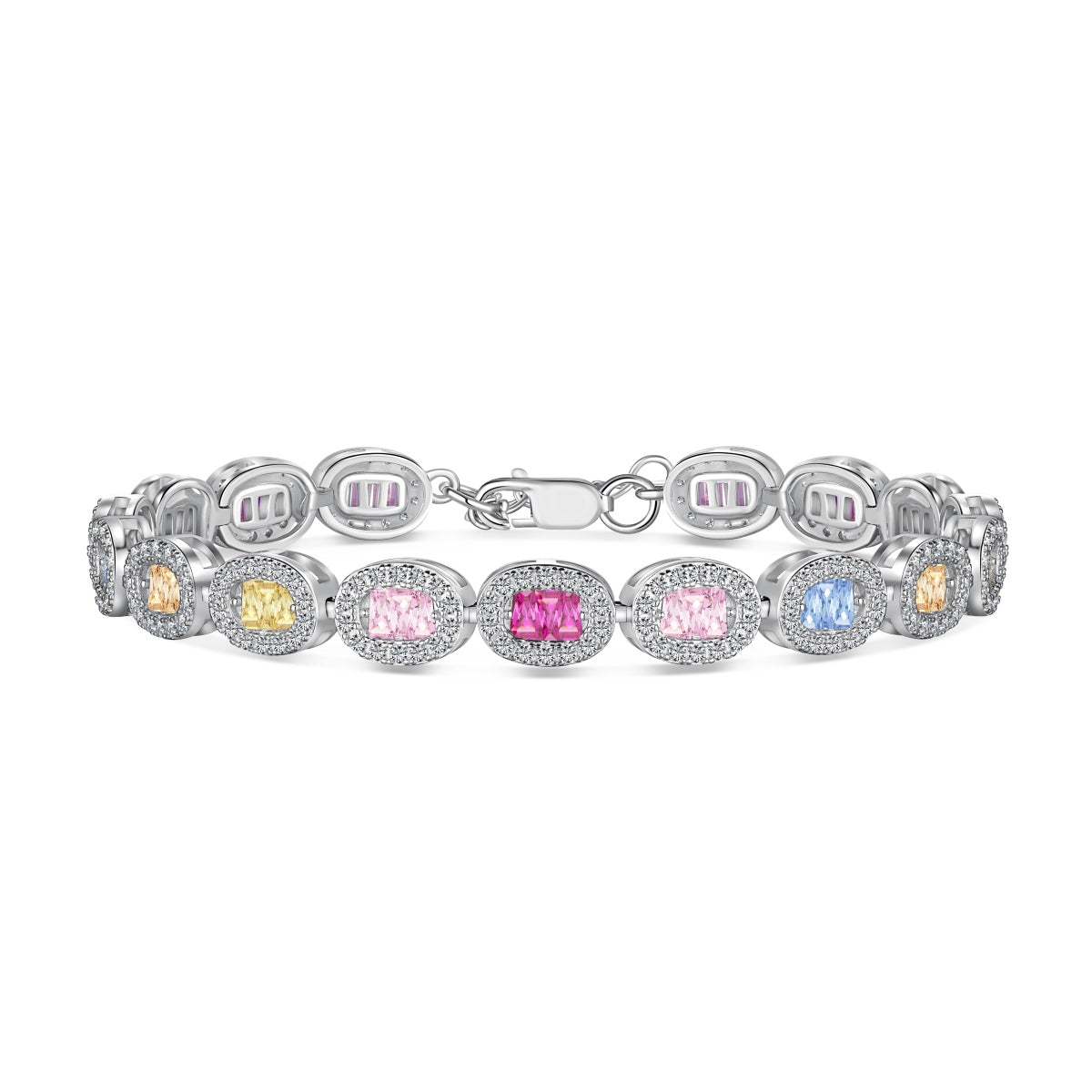 [baslovejewels]Exquisites, verziertes Smaragdschliff-Tagesarmband