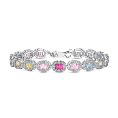 [baslovejewels]Exquisites, verziertes Smaragdschliff-Tagesarmband