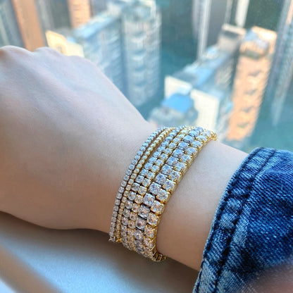 [baslovejewels]輝くプリンセスカットテニスブレスレット