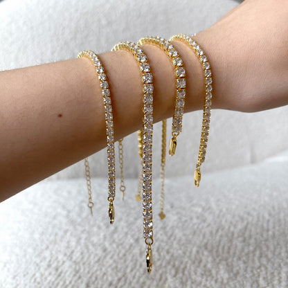 [baslovejewels]輝くプリンセスカットテニスブレスレット