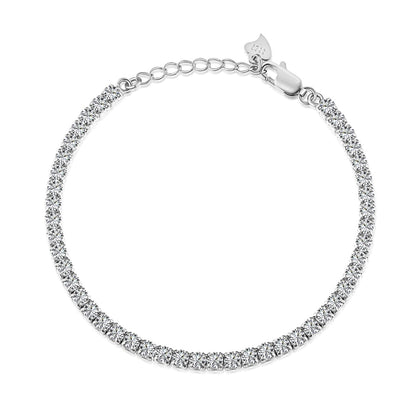 [baslovejewels] Funkelndes Armband im Rundschliff für jeden Tag