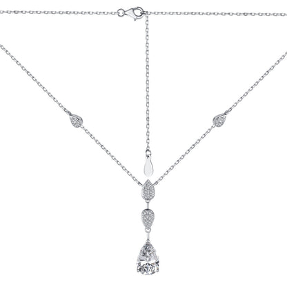 [baslovejewels]Dazzling Pear Cut Necklace