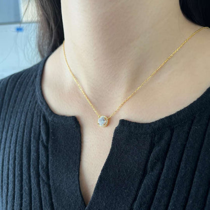 [baslovejewels]Luxuriöse Halskette mit Rundschliff
