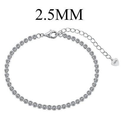 [baslovejewels]Schillerndes funkelndes Armband im Rundschliff für jeden Tag