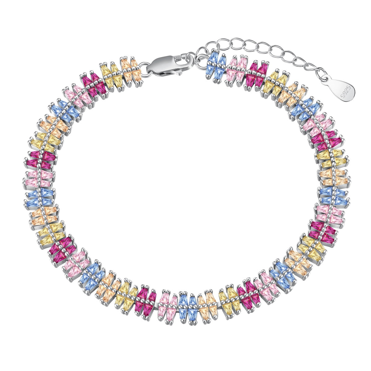 [baslovejewels]Funkelndes, exquisites Party-Armband mit mehreren Schliffarten
