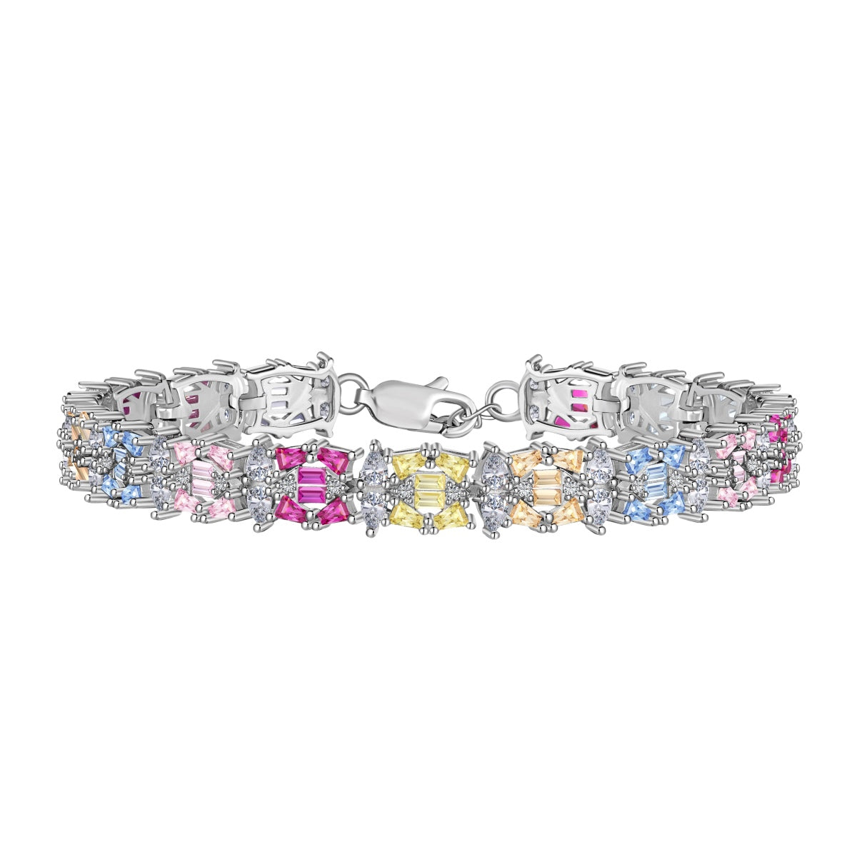 [baslovejewels] Zartes, farbenfrohes Party-Armband mit mehreren Schnitten