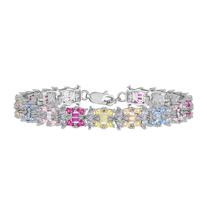 [baslovejewels] Zartes, farbenfrohes Party-Armband mit mehreren Schnitten