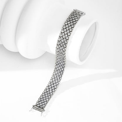[baslovejewels]Verziertes, elegantes Party-Armband im Rundschliff