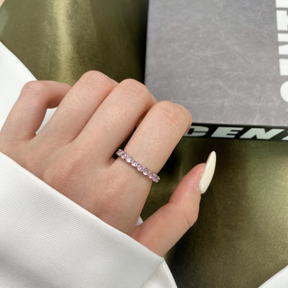 [baslovejewels]Funkelnder Tennisring mit Rundschliff