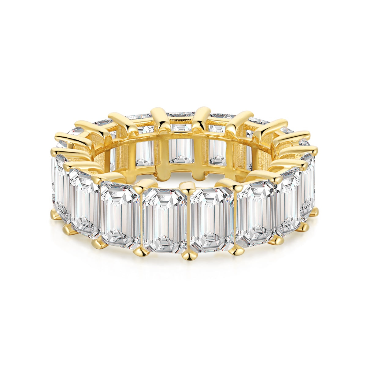 [baslovejewels]Eleganter Tennisring im Smaragdschliff, 0,75 Karat