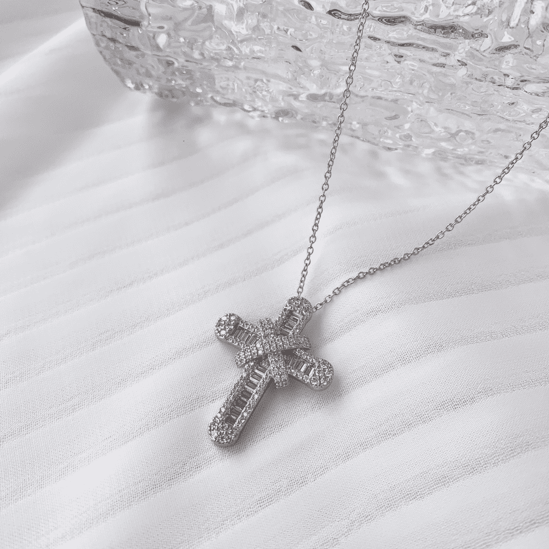[baslovejewels]ジプソフィラとダイアモンドのネックレス