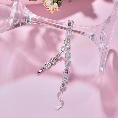 [baslovejewels]Exquisites, verziertes Smaragdschliff-Tagesarmband