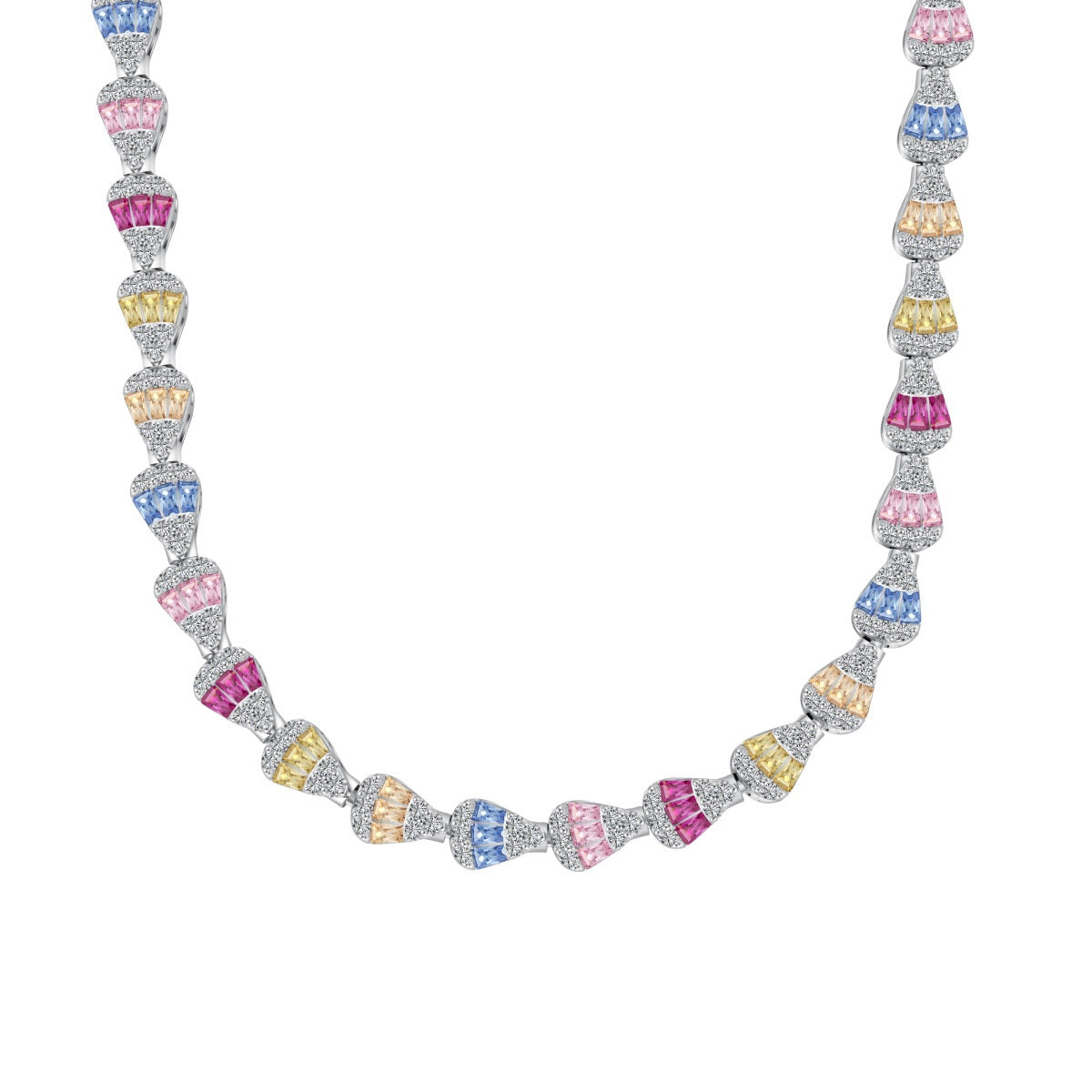 [baslovejewels] Strahlend bunte Regenbogen-Halskette