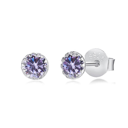 [baslovejewels]キラキラ輝くカラフルなラウンドシェイプイヤリング