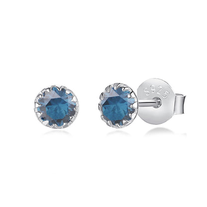 [baslovejewels]キラキラ輝くカラフルなラウンドシェイプイヤリング