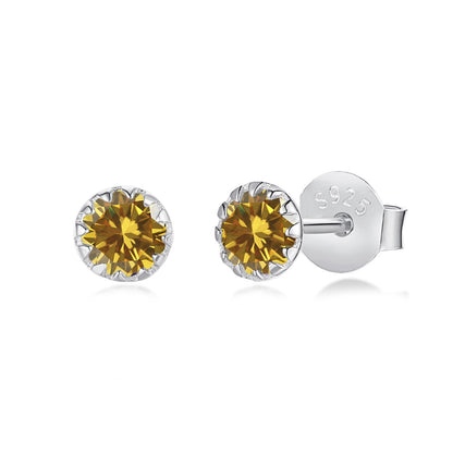 [baslovejewels]キラキラ輝くカラフルなラウンドシェイプイヤリング