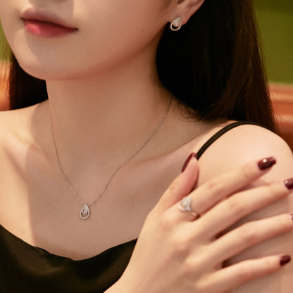[baslovejewels]Sparkling Delicate Water Drop Shape Daily Earrings
