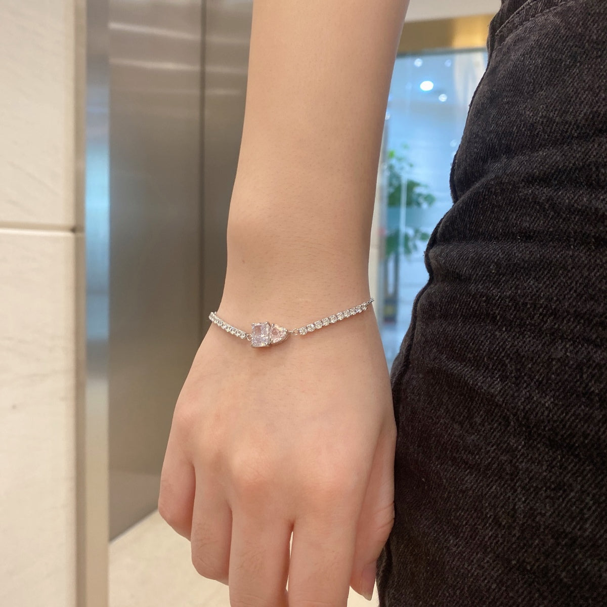 [baslovejewels]まばゆいばかりのユニークなマルチシェイプの恋人ブレスレット