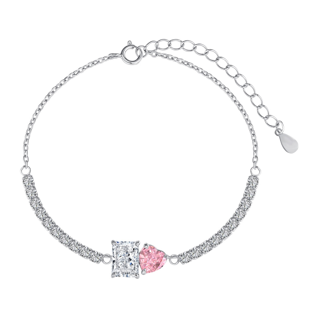 [baslovejewels]まばゆいばかりのユニークなマルチシェイプの恋人ブレスレット