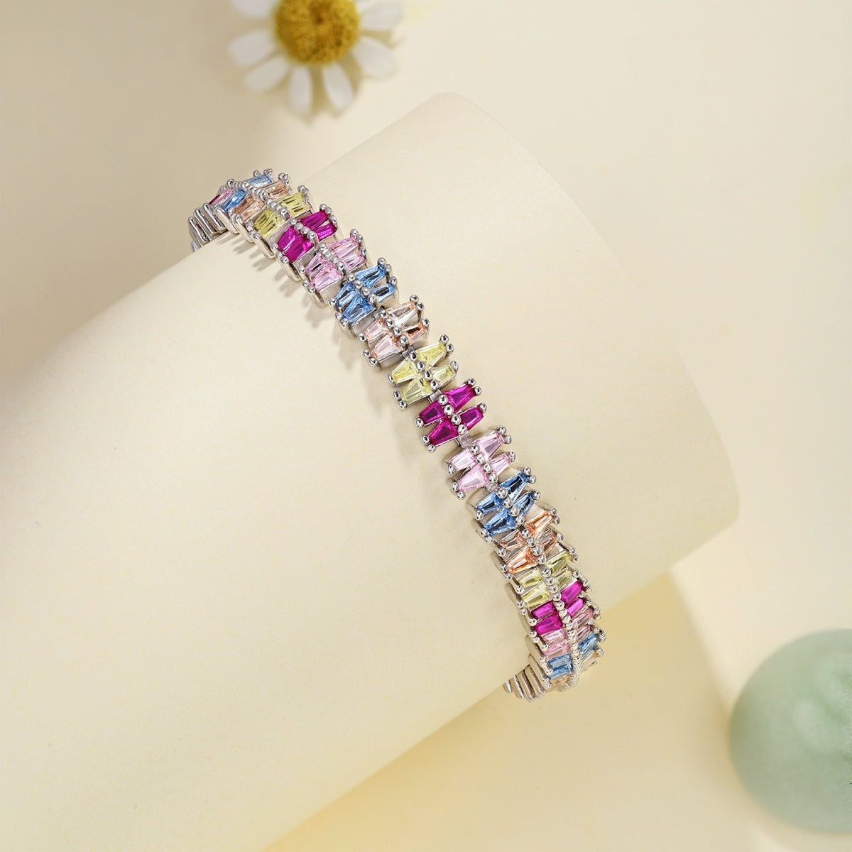[baslovejewels]Funkelndes, exquisites Party-Armband mit mehreren Schliffarten