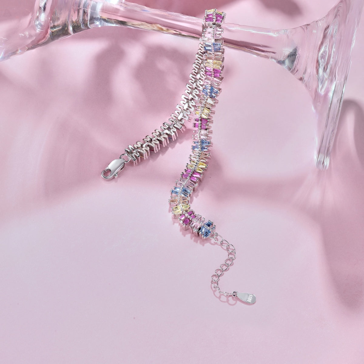 [baslovejewels]Funkelndes, exquisites Party-Armband mit mehreren Schliffarten