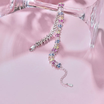 [baslovejewels]Funkelndes, exquisites Party-Armband mit mehreren Schliffarten