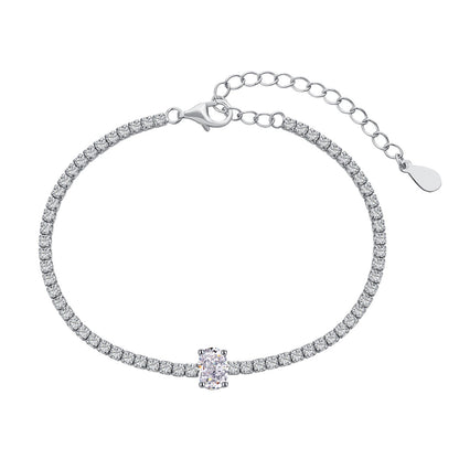 [baslovejewels]0.75カラットの絶妙なオーバルカットデイリーブレスレット
