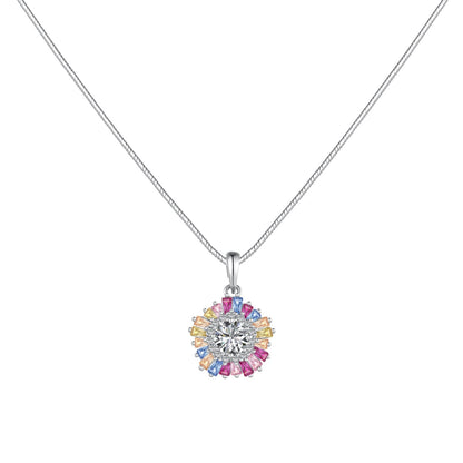 [baslovejewels]Charmante bunte Blumenhalskette
