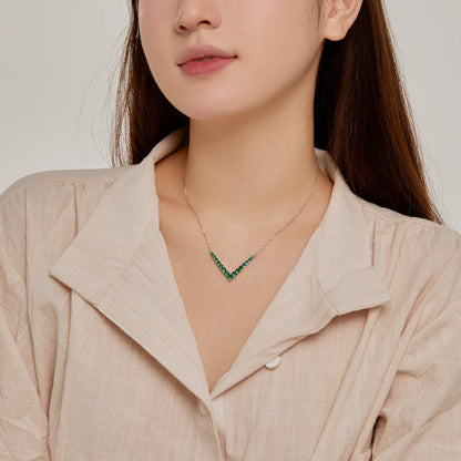 [baslovejewels]Verzierte Halskette mit Rundschliff