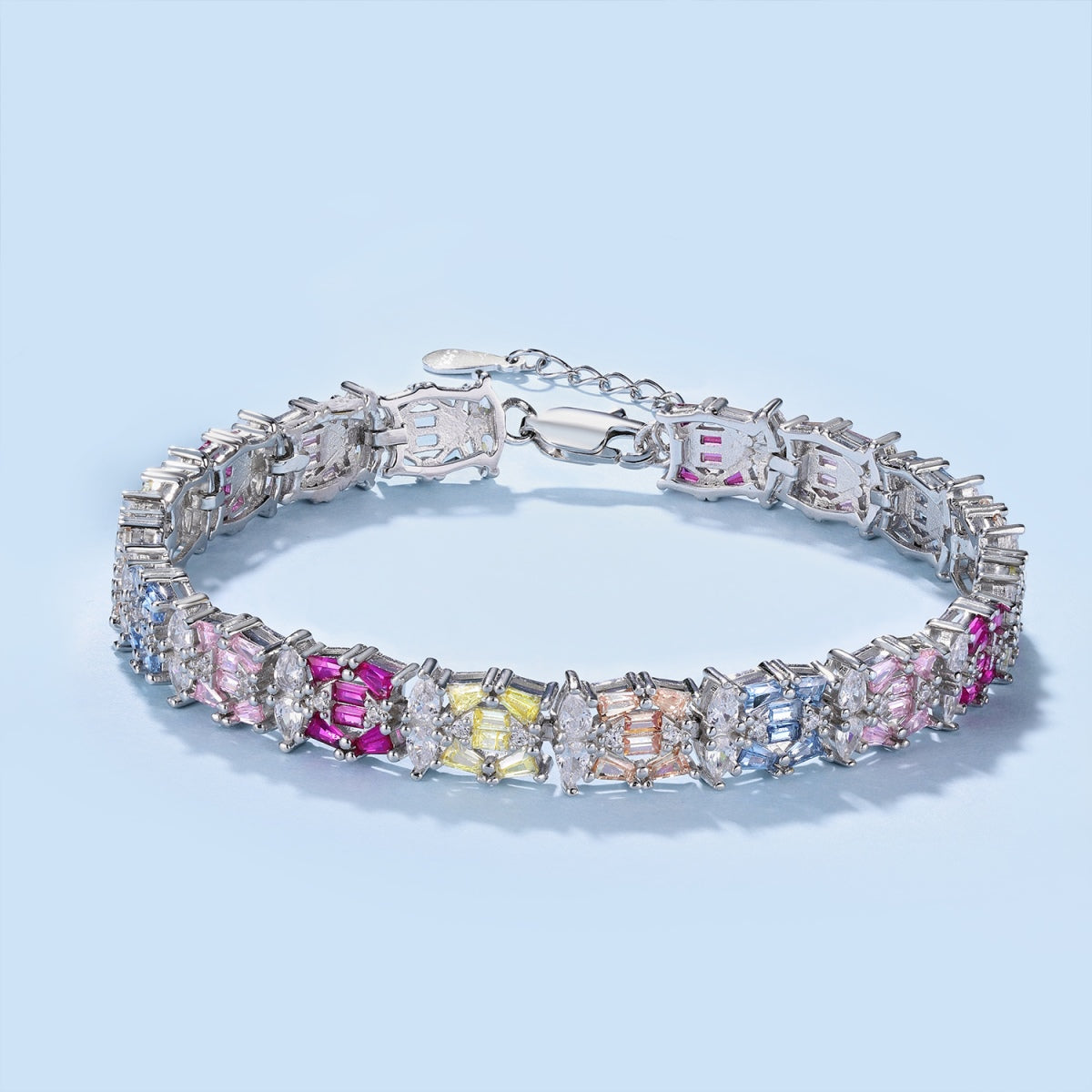 [baslovejewels] Zartes, farbenfrohes Party-Armband mit mehreren Schnitten